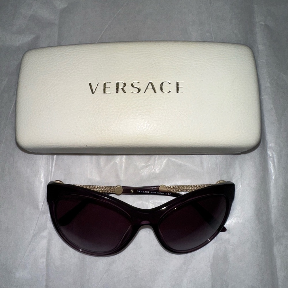 AUTHENTIC LIKE NEW Versace Women's Purple/Gold Sunglasses